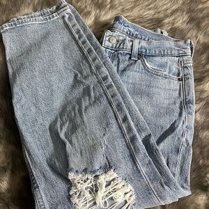 Old Navy Light Blue Distressed Boyfriend Jeans